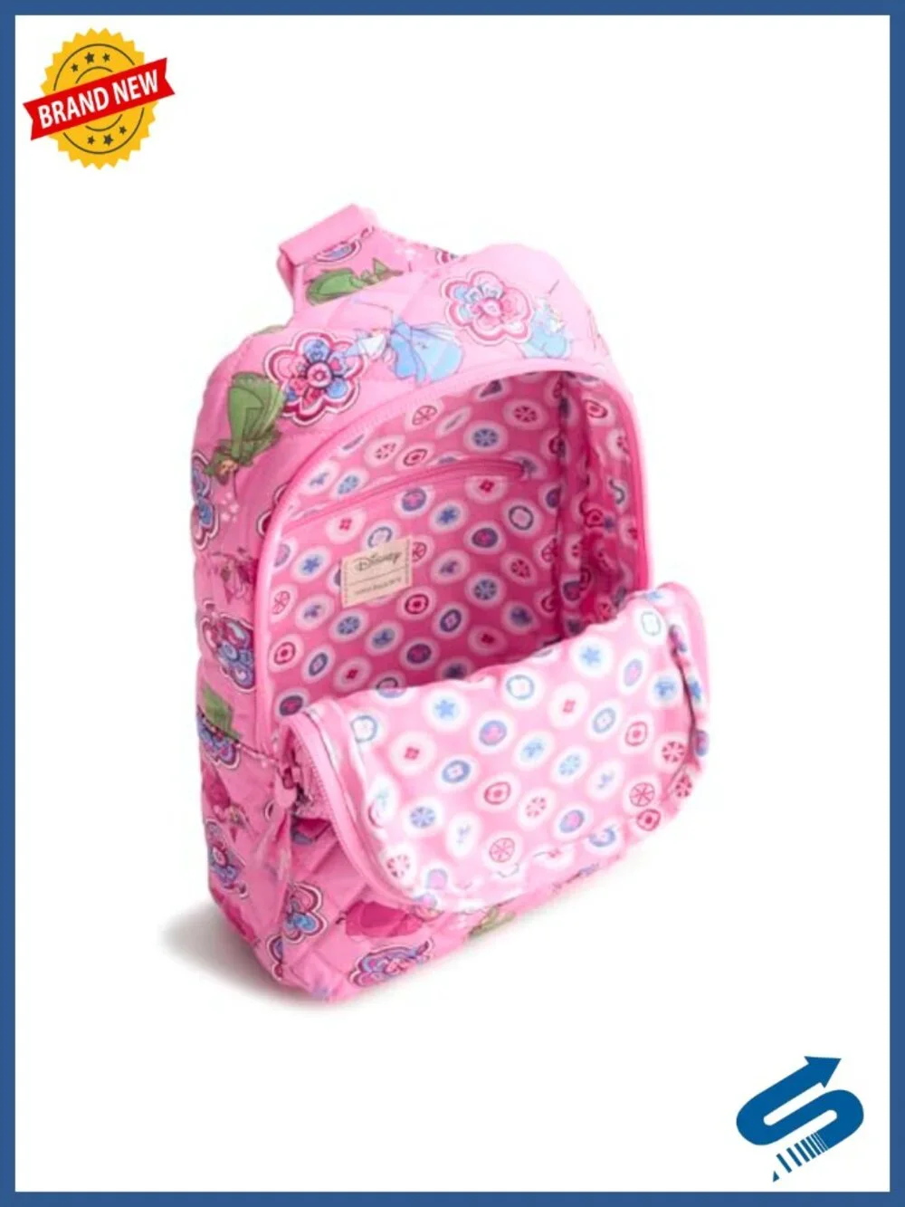 Quilted Cotton Sling Backpack Crossbody Purse Travel Adjustable Strap